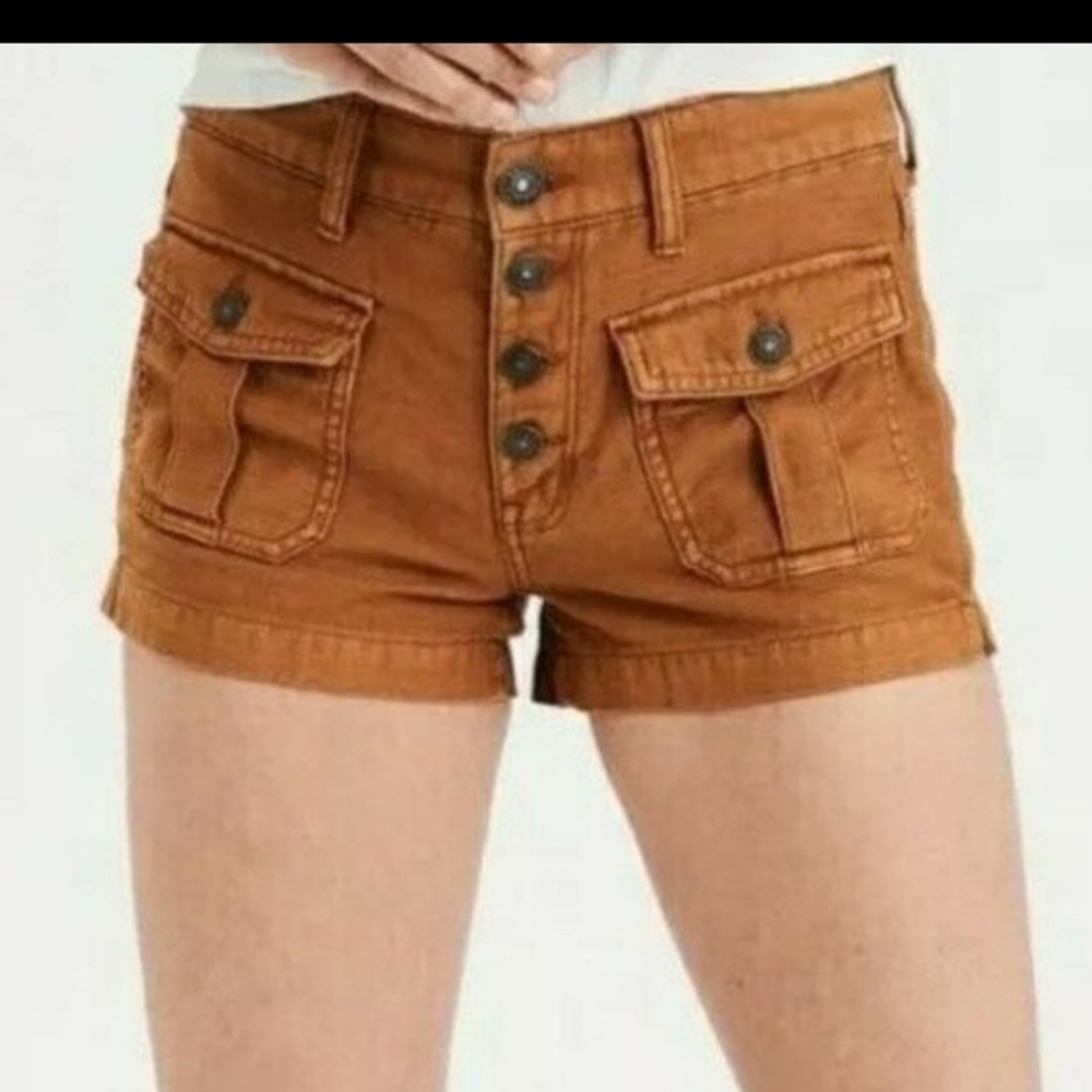 American Eagle AE Tom Girl Cognac Shortie Shorts ** Size 6 **  NWOT!!!!